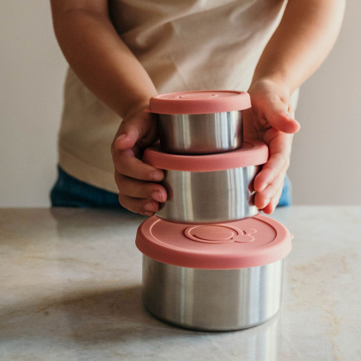 Stainless steel food jar set 3110/220/400ml