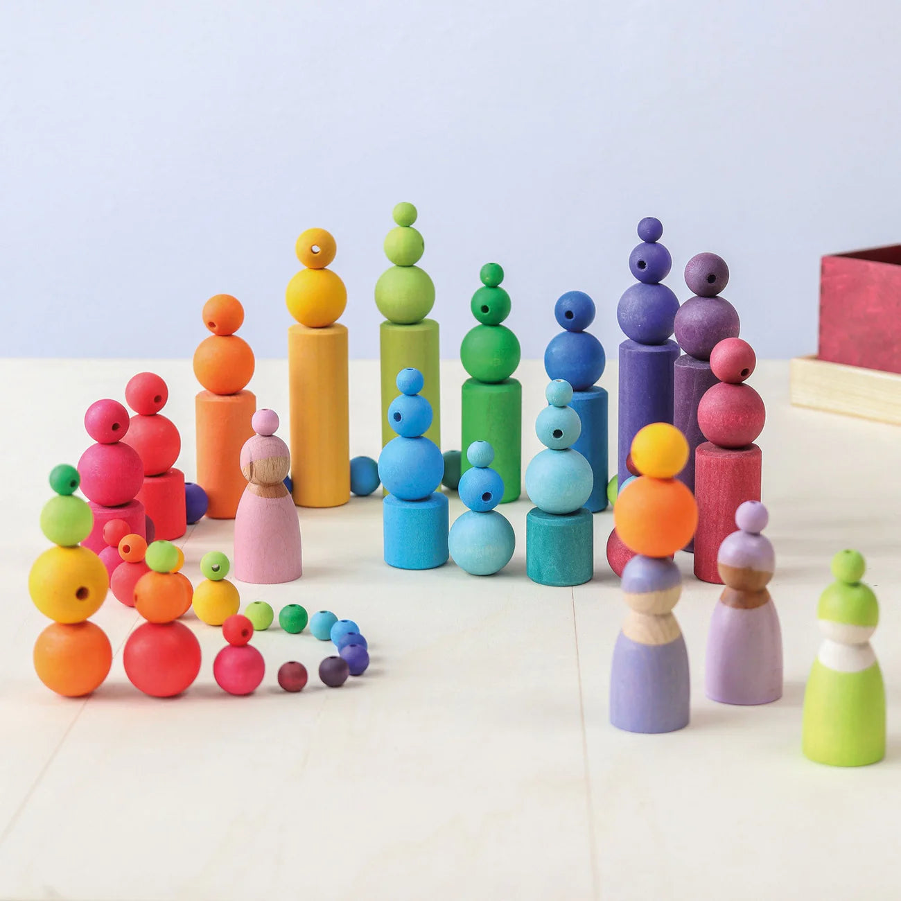 60 wooden beads