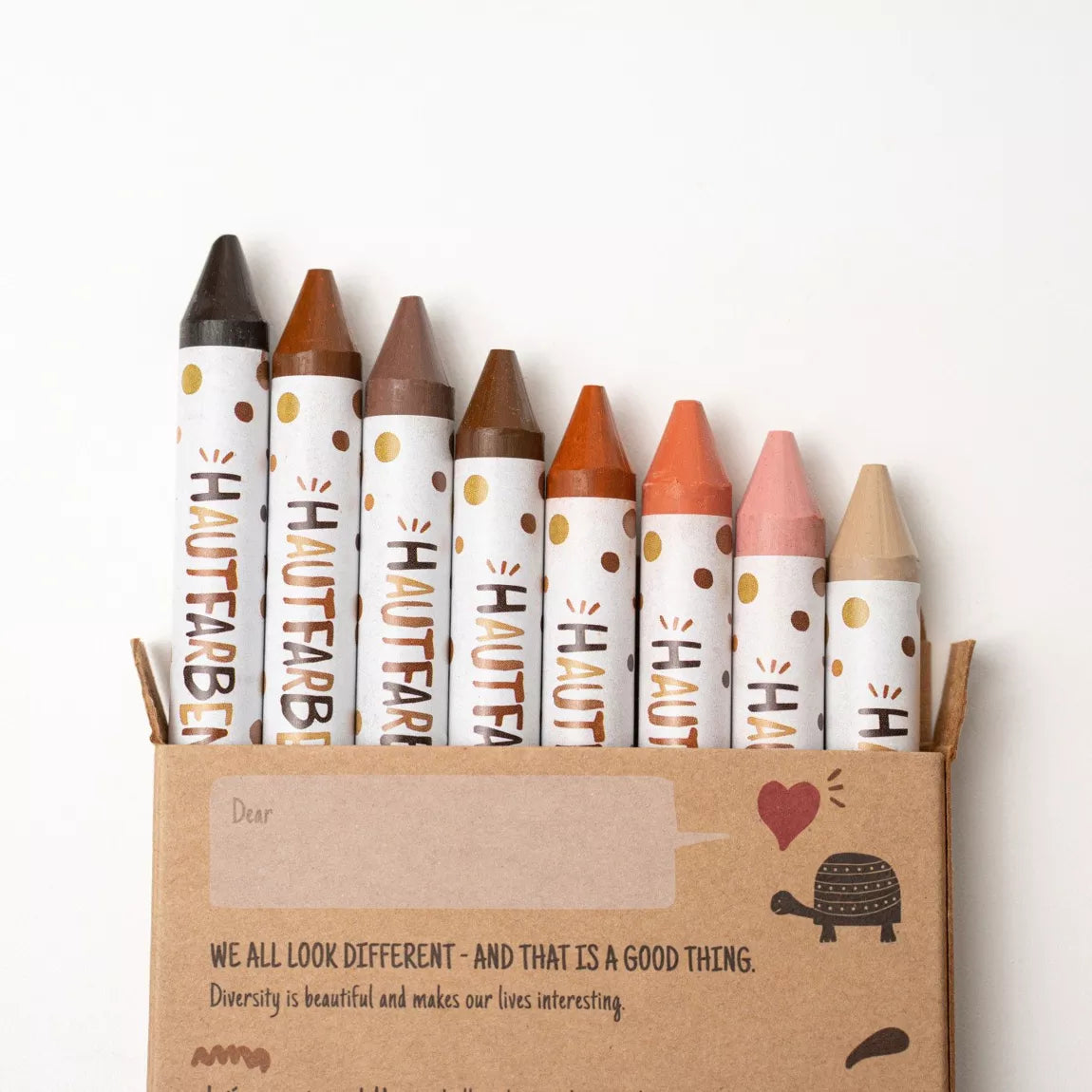 8 Skin colors wax crayons