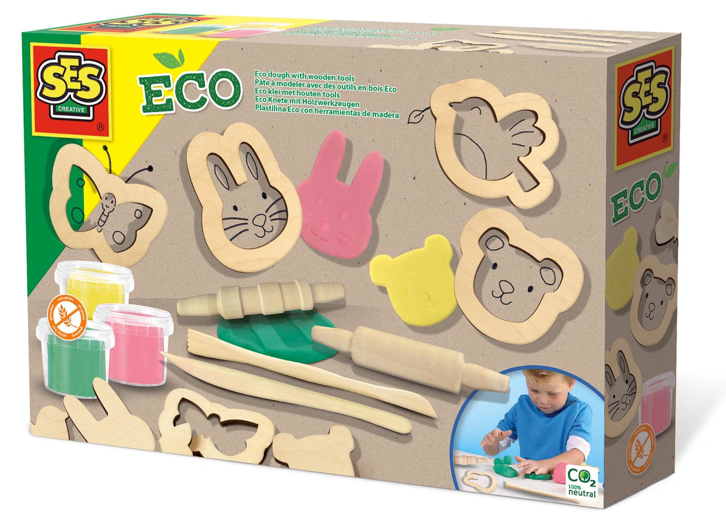 Eco Klei met Houten Gereedschap