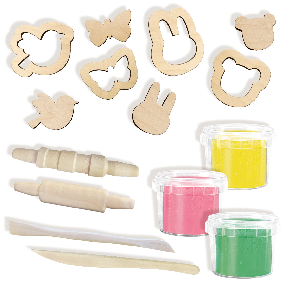Eco Klei met Houten Gereedschap
