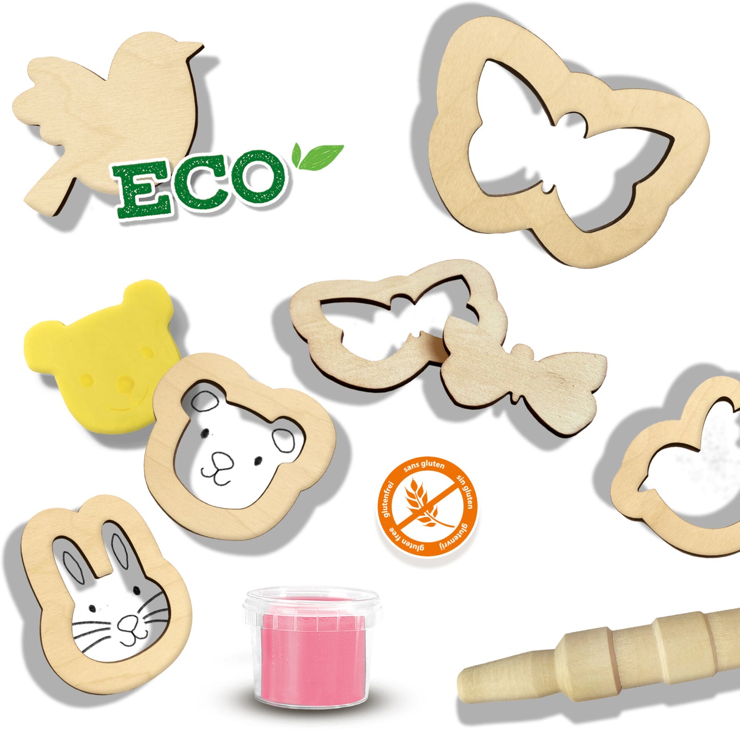 Eco Klei met Houten Gereedschap