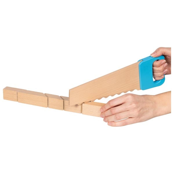 Wooden Building Blocks with Saw