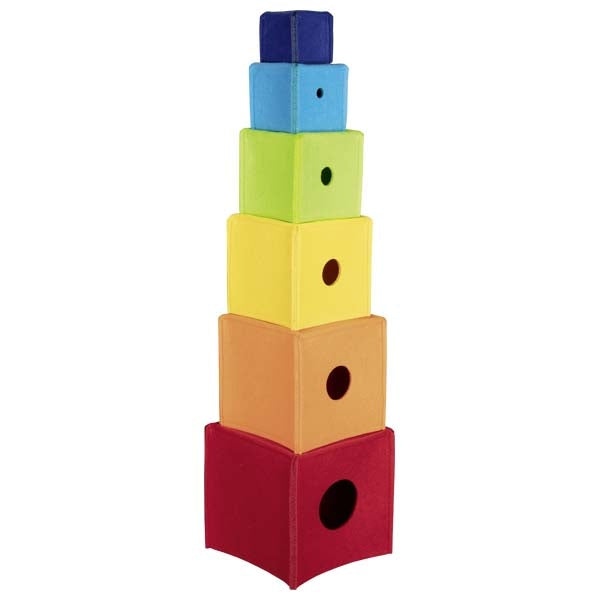 Felt Stacking Rainbow Cubes