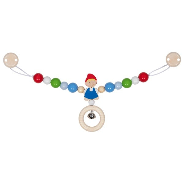 Kinderwagenketting met jongen en clips