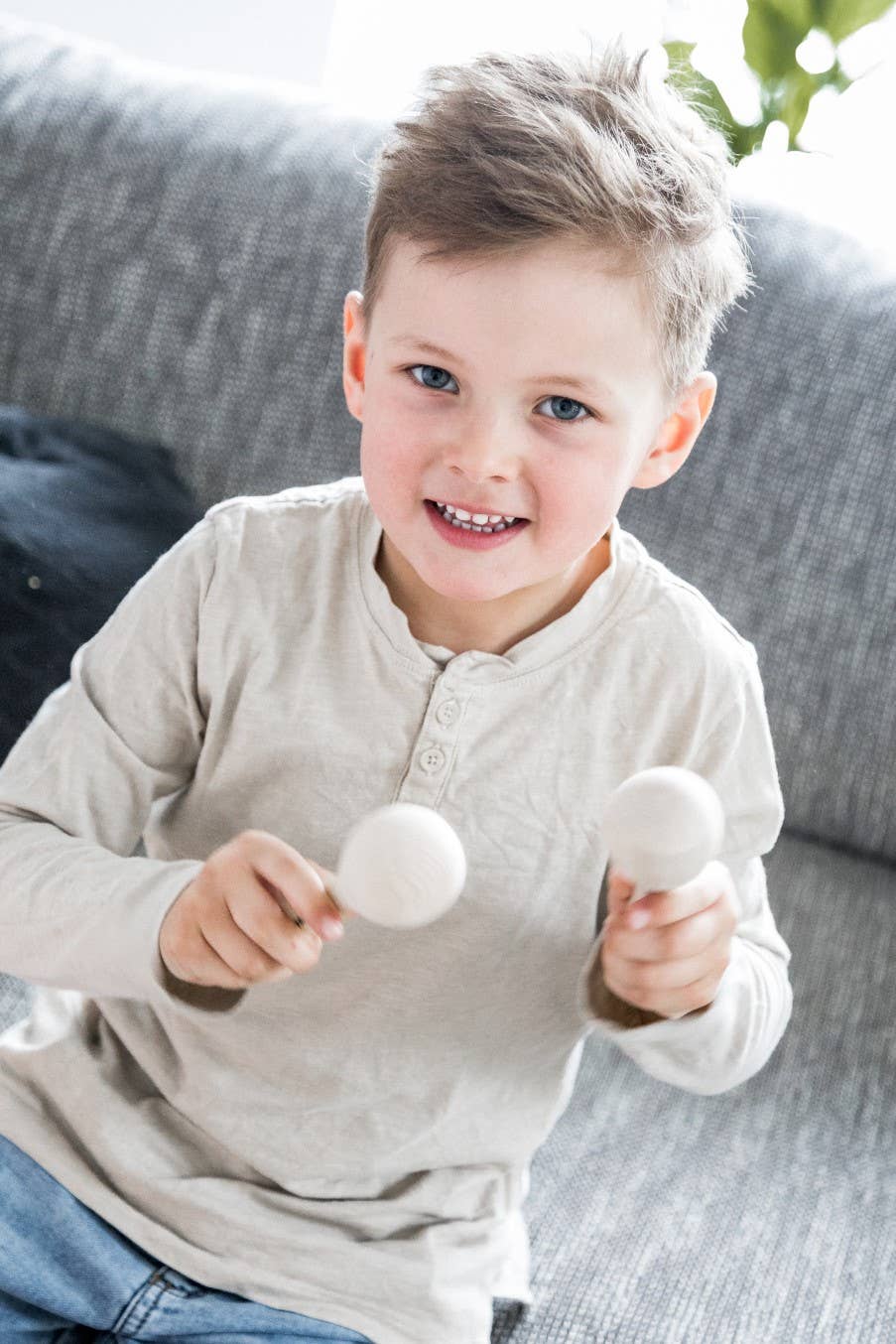 Maracas rammelaar | rattle | babyspeelgoed | houten speelgoed