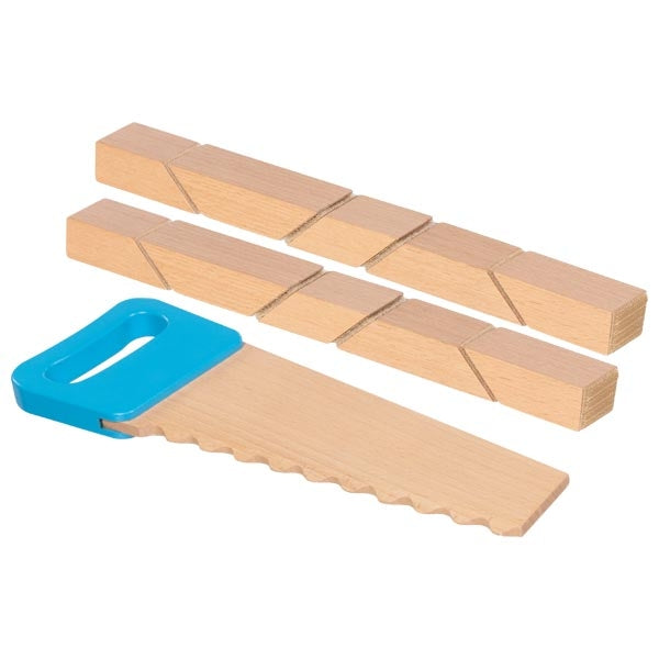 Wooden Building Blocks with Saw