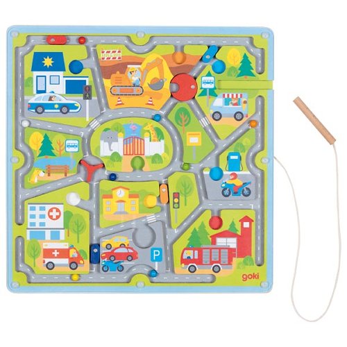 Magnetisch doolhof kleine stad