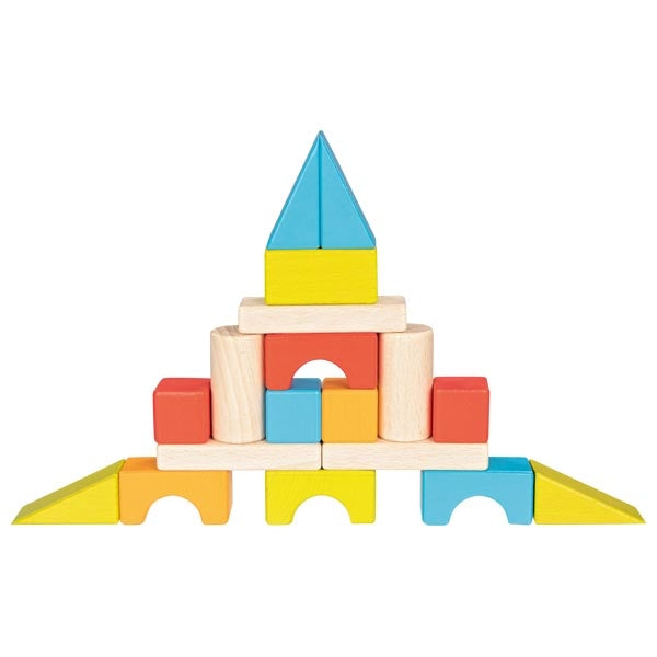 Building blocks in a suitcase