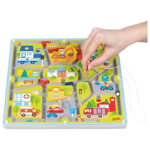 Magnetisch doolhof kleine stad