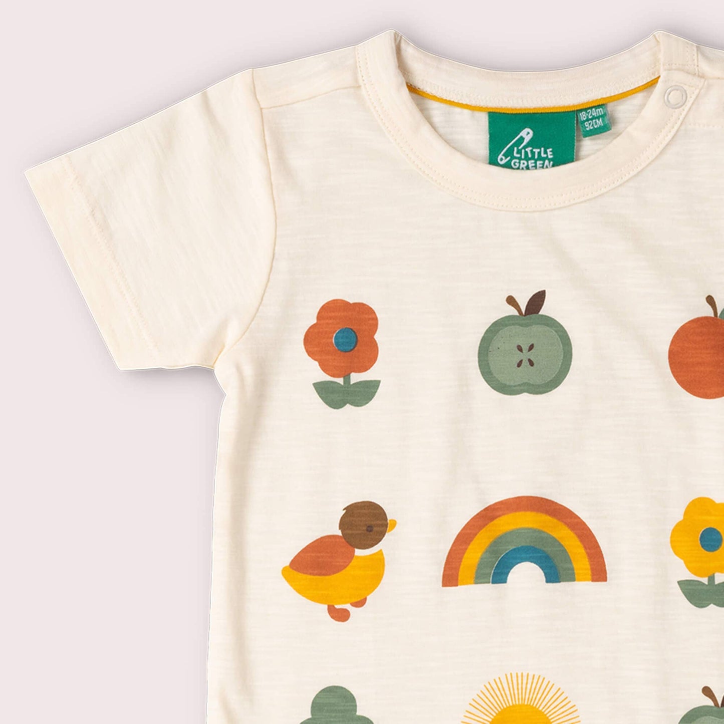 T-shirt à pressions à manches courtes Vintage Rainbows