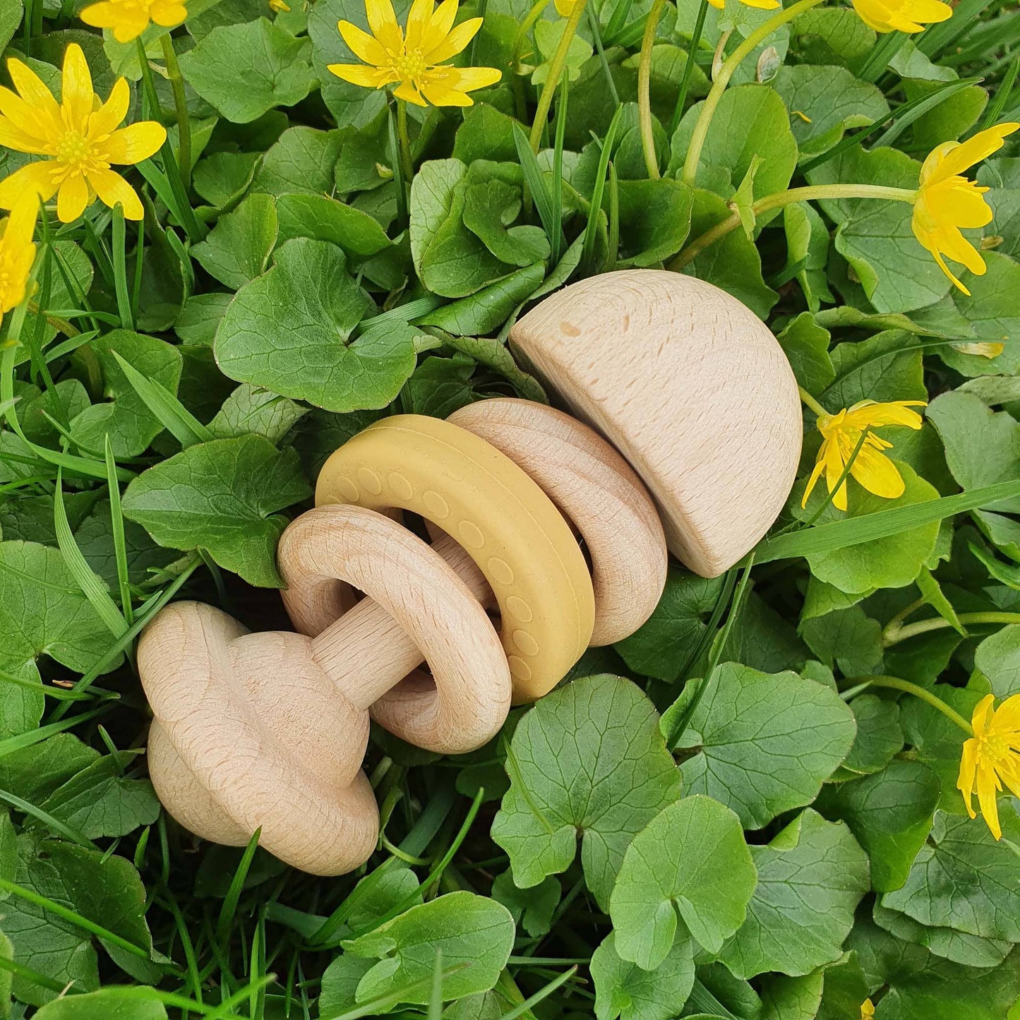 Baby Houten Rammelaar Oker