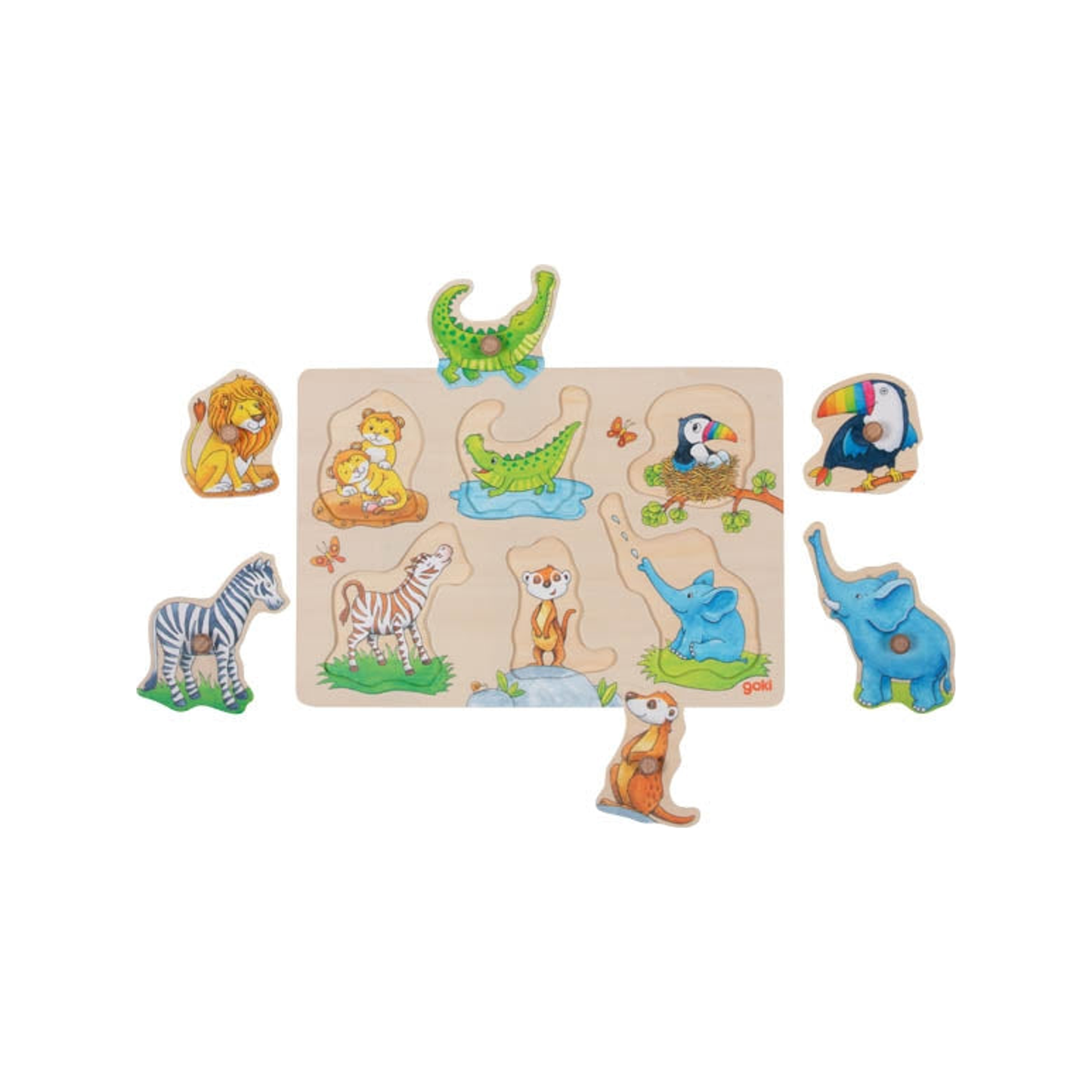 Background puzzle mother and baby - Wild animals (normalized)