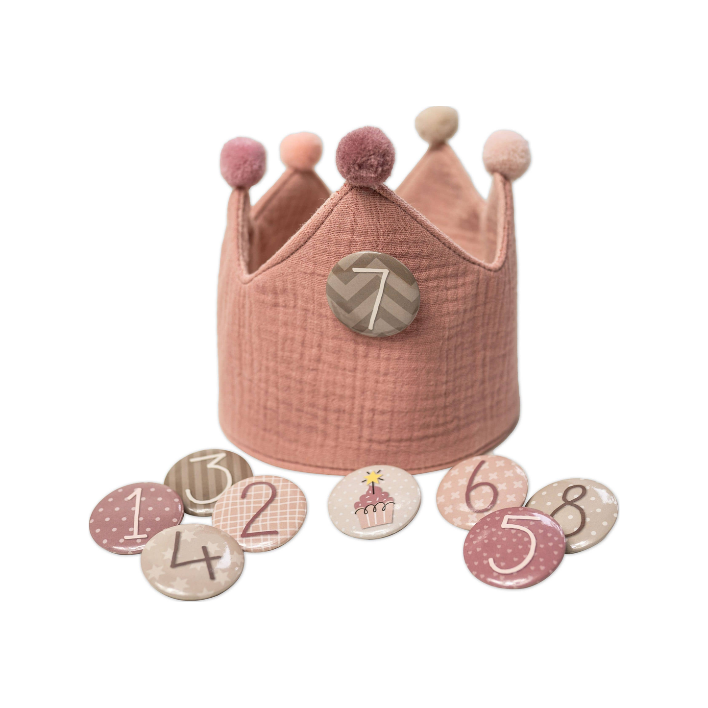 Verjaardagskroon van mousseline van Paper Kite - roze (genormaliseerd)