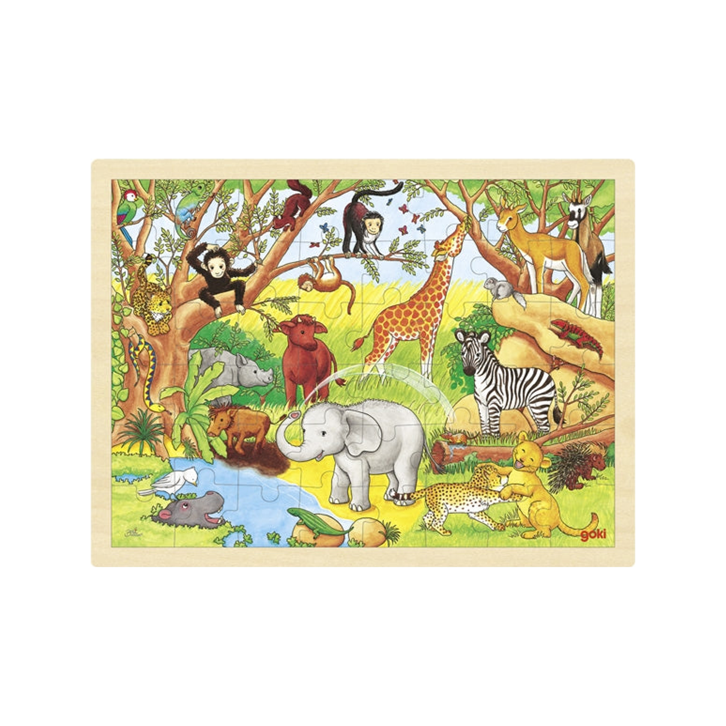 Puzzel Afrika 48 stukjes (genormaliseerd)
