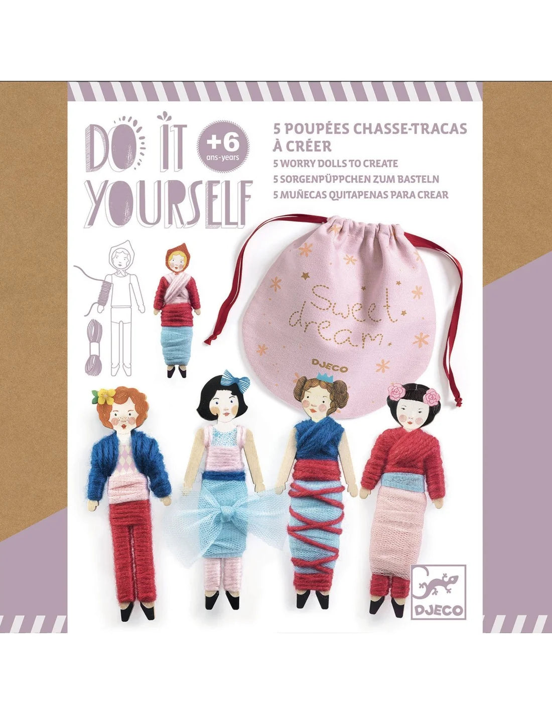 DIY Wooden Worry Dolls Kit