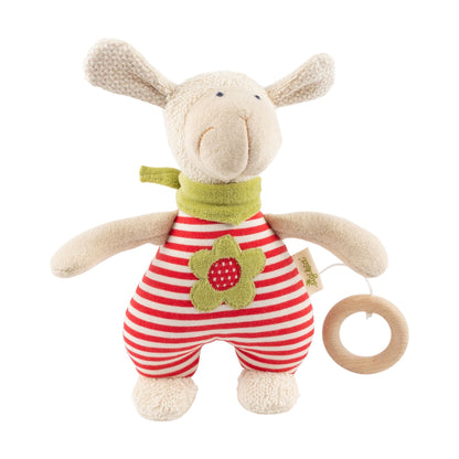 Organic Musical Baby Soft Toy Sheep with Stripes