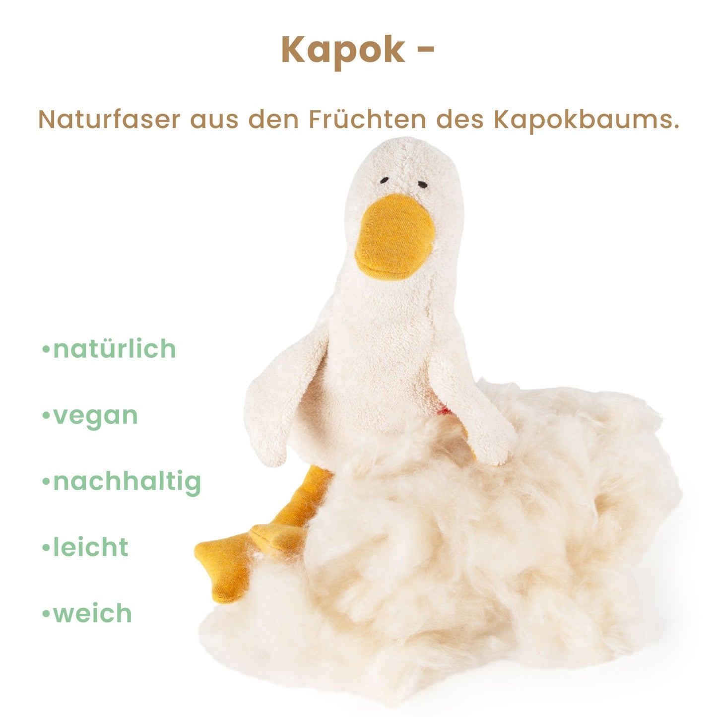 Soft Toy Duck - Natural Friends