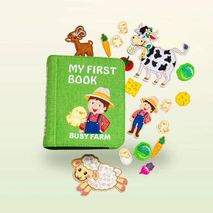 Montessori Quiet Book Drukke Boerderij + Rugzak