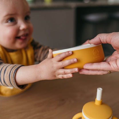 Silicone children’s bowl with spoon