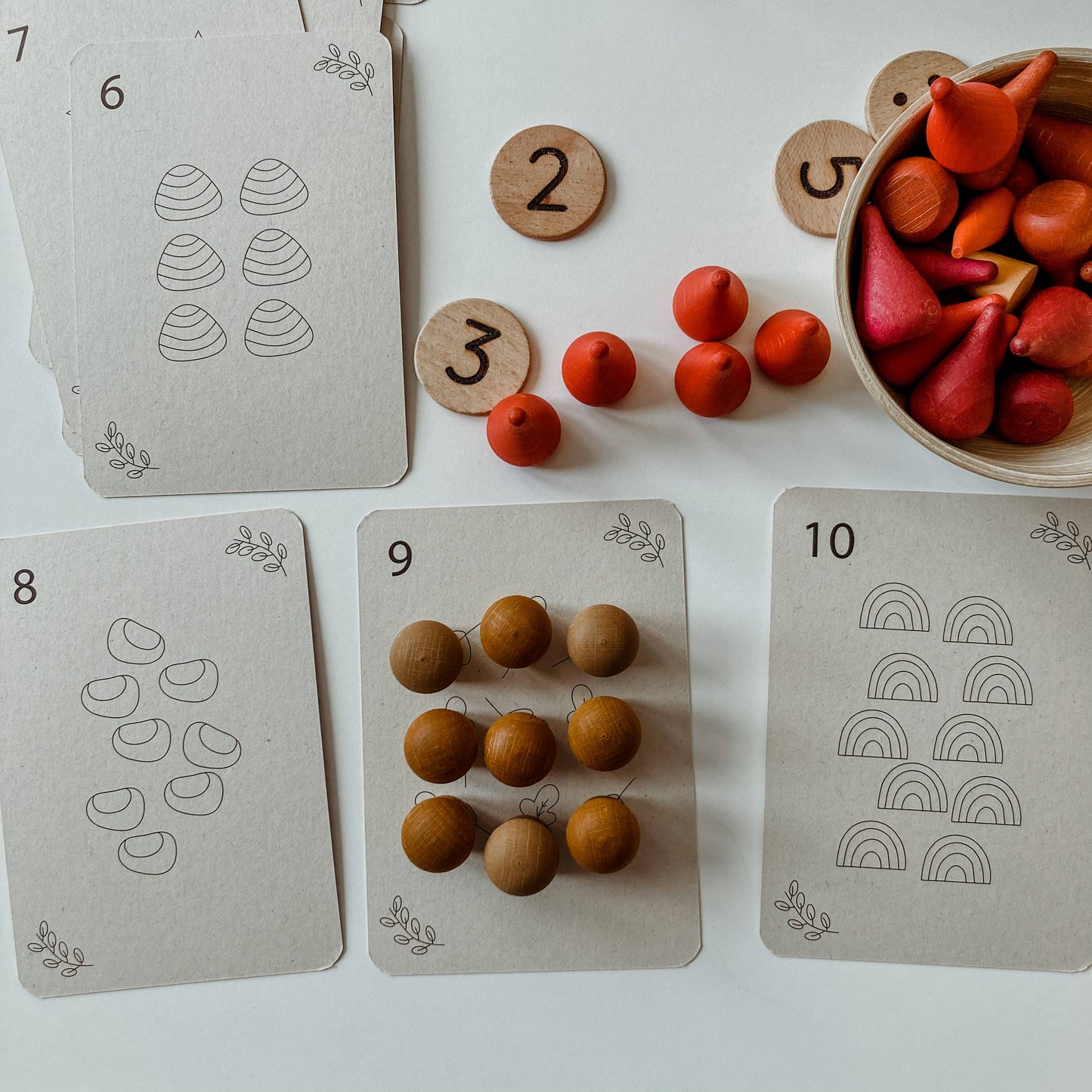 Numbers flashcards - Educational toys - Montessori