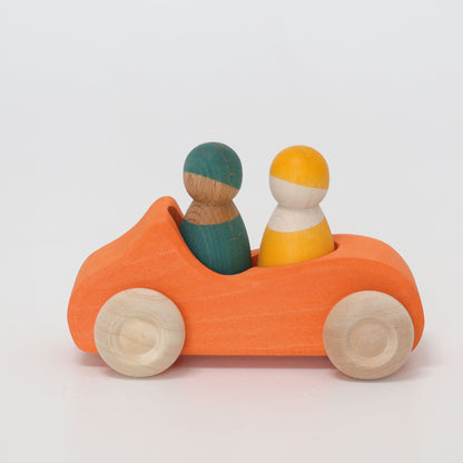 Large Convertible Orange Car