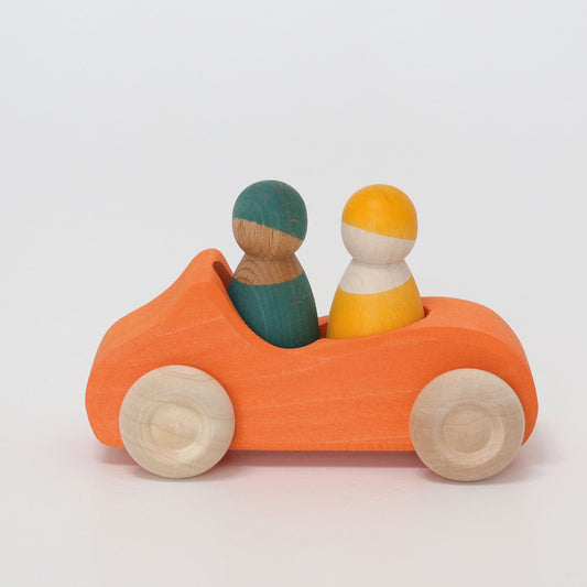 Large Convertible Orange Car