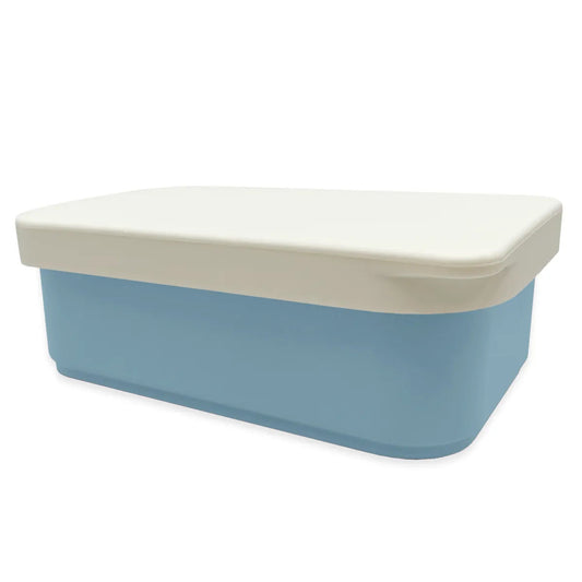 Lunch Box with Silicone Lid - Blue