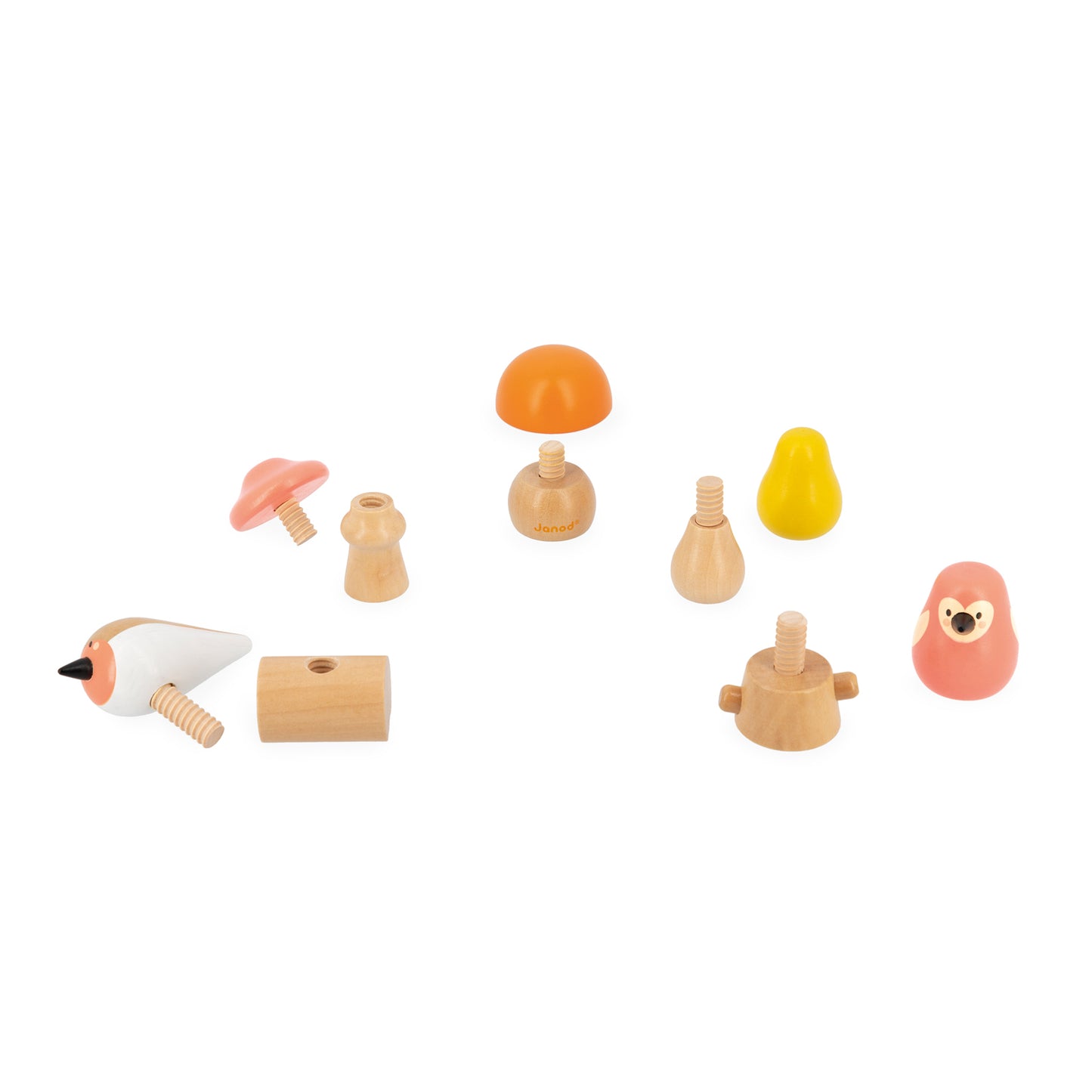 Screw-Together Birds and Mushrooms