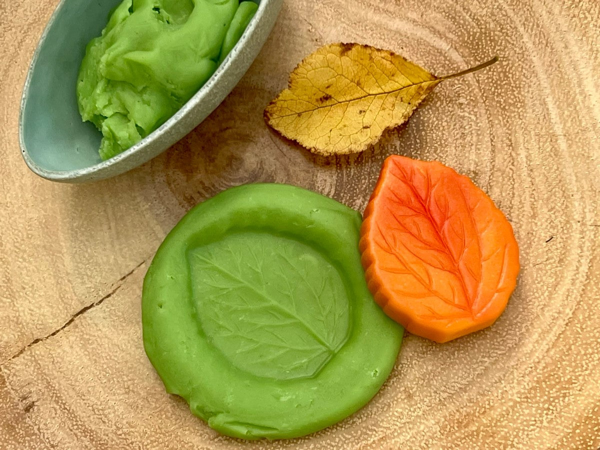 Sensory play stones - Leaves