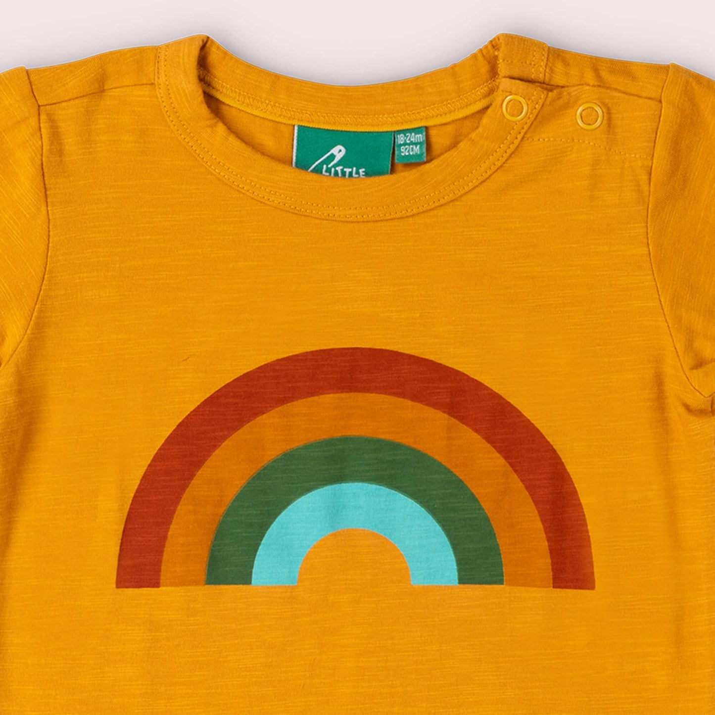 T-shirt à manches courtes à pressions Arc-en-ciel doré