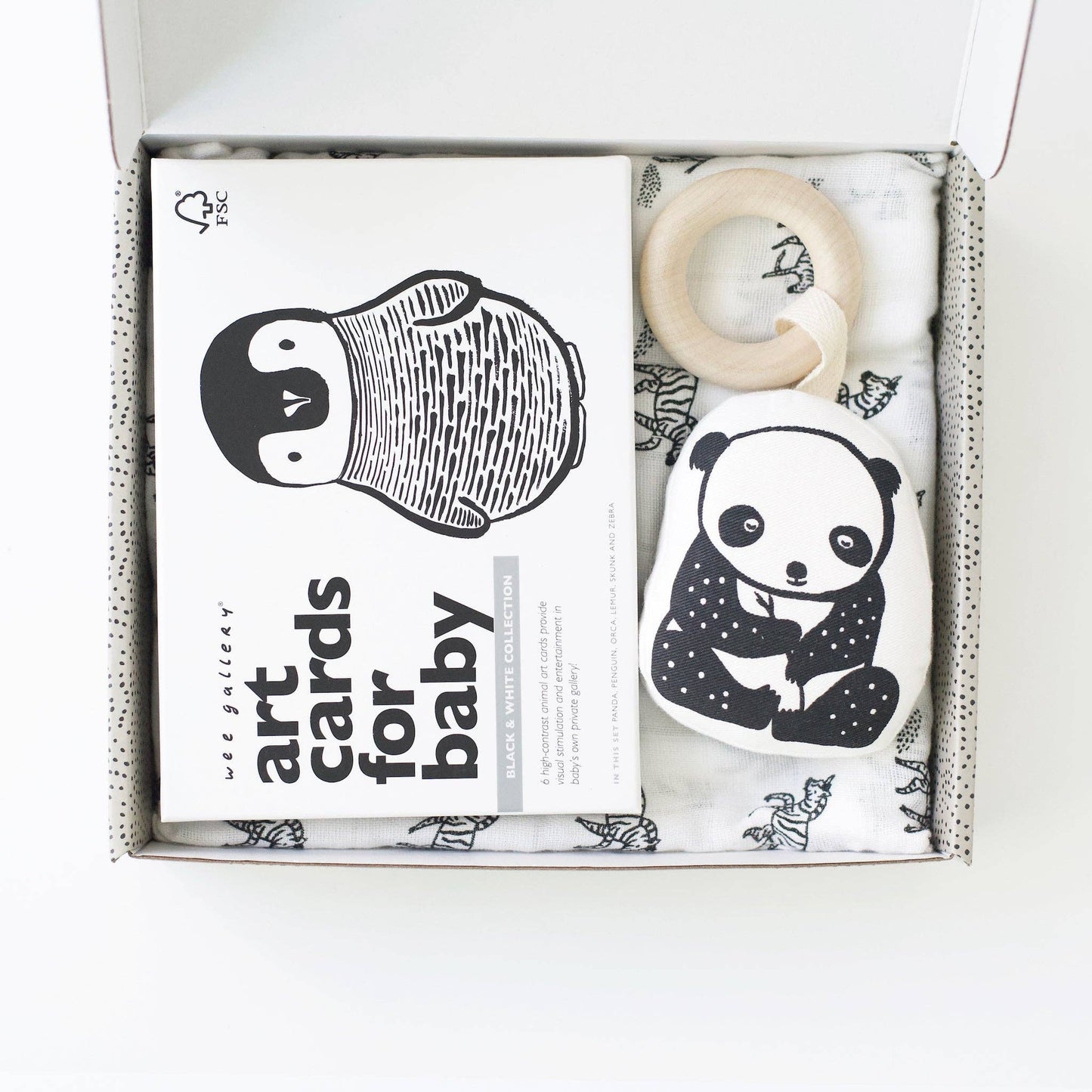 Little Naturalist Cadeauset - Zwart + Wit