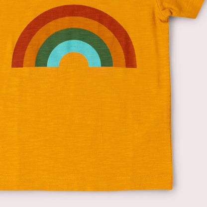 T-shirt à manches courtes à pressions Arc-en-ciel doré