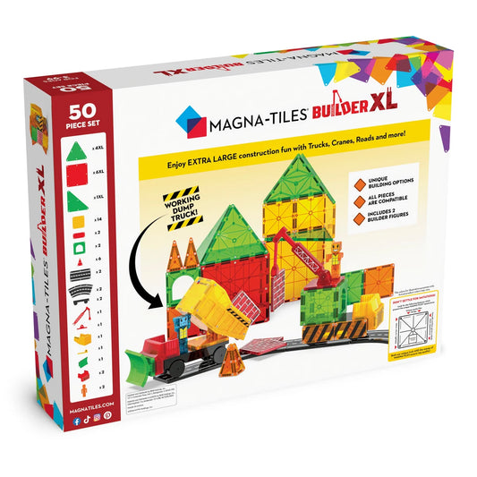 MAGNA-TILES® Builder XL Coffret de 50 pièces