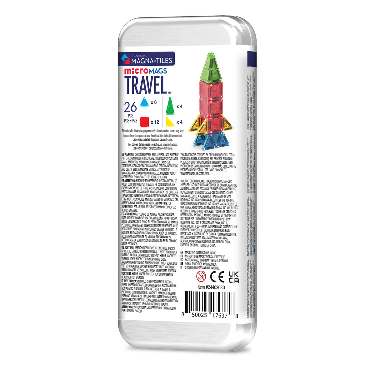 MAGNA-TILES® Micro Mags Travel Set 26 Piece