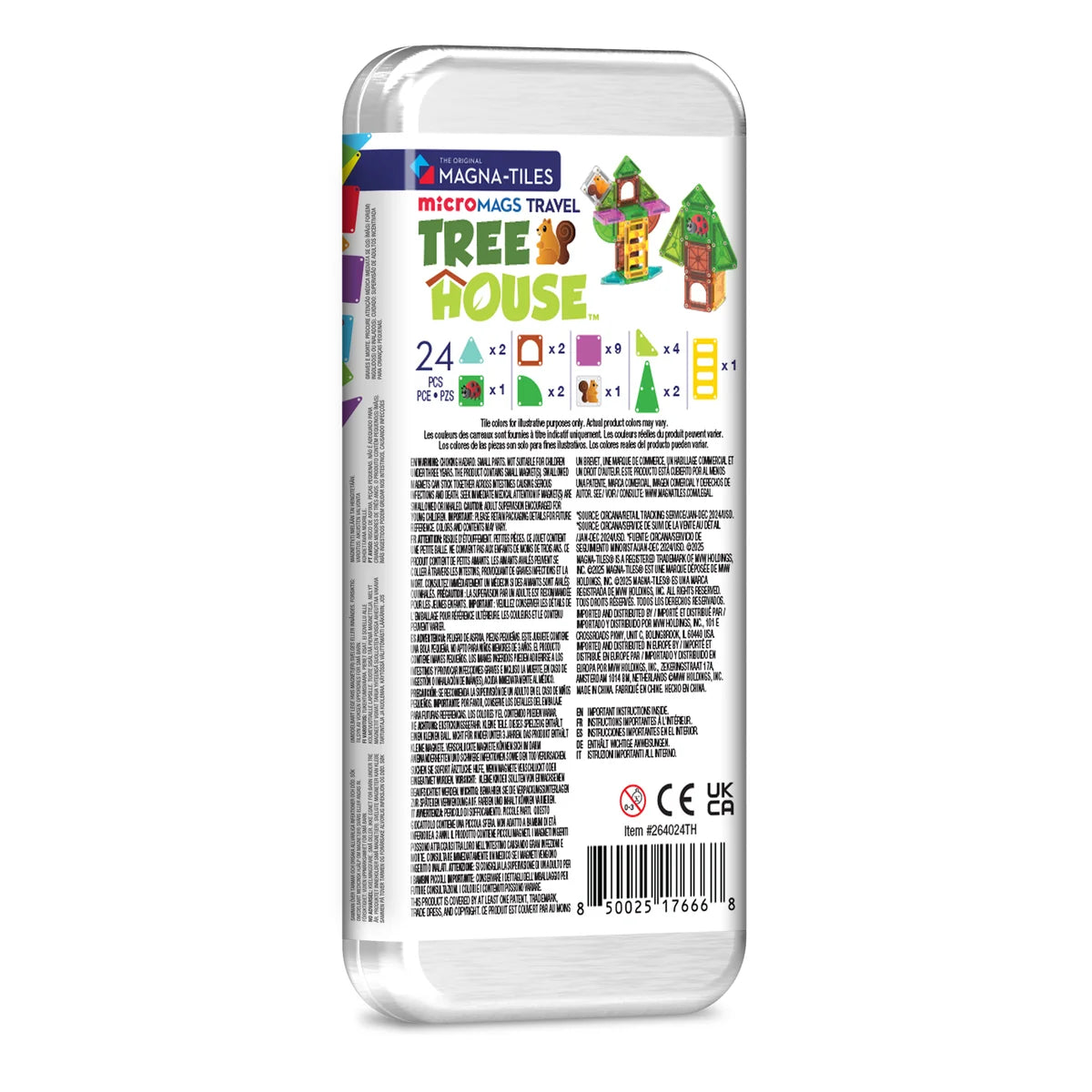 MAGNA-TILES® microMAGS Treehouse 24-Piece Travel Set