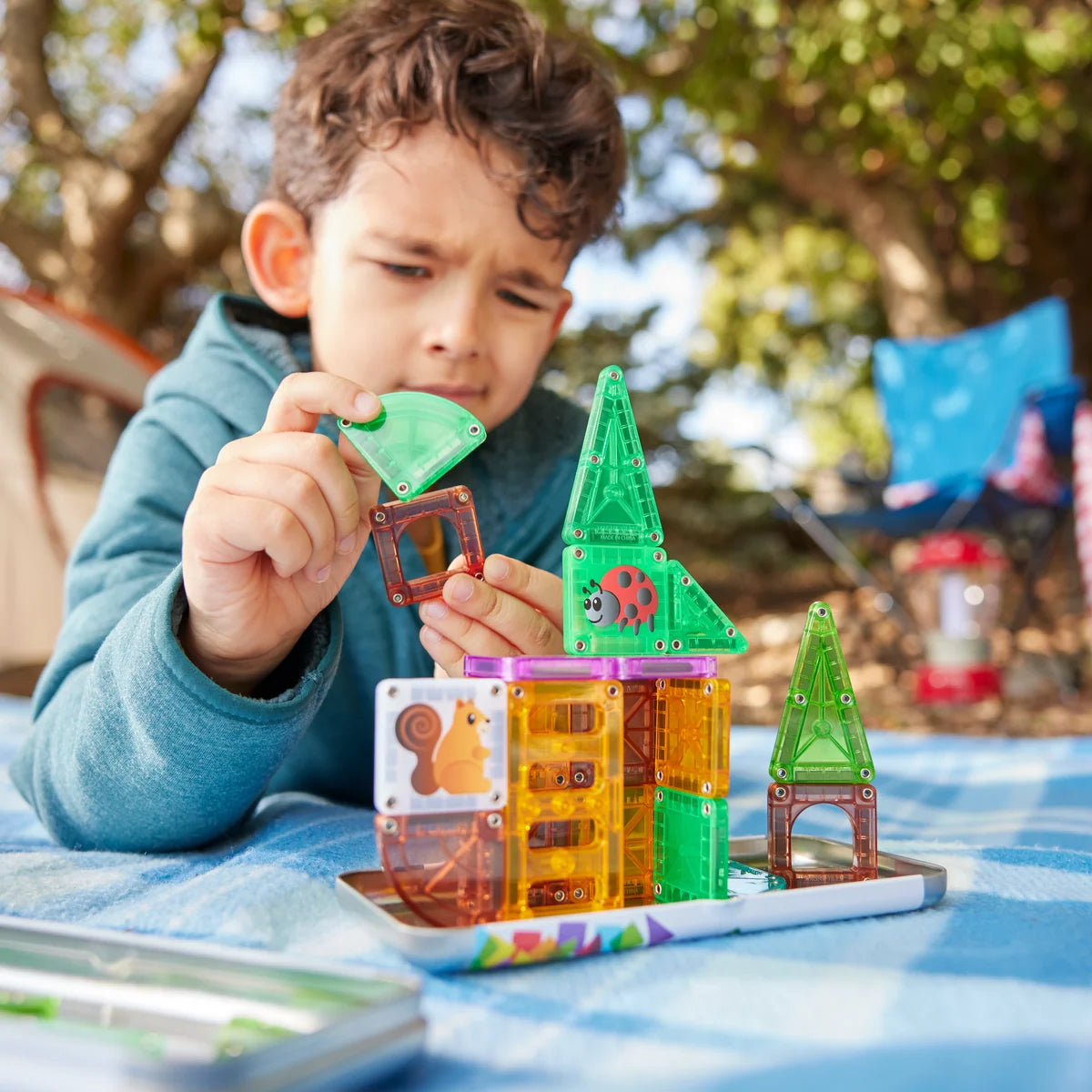 MAGNA-TILES® microMAGS Treehouse 24-Piece Travel Set