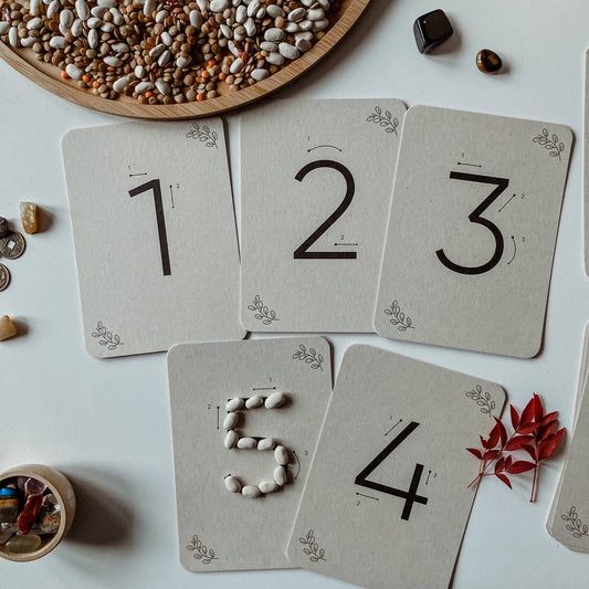 Cartes de chiffres - Jouets éducatifs - Montessori