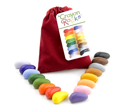 Crayon Rocks 16 colors in a red velvet bag