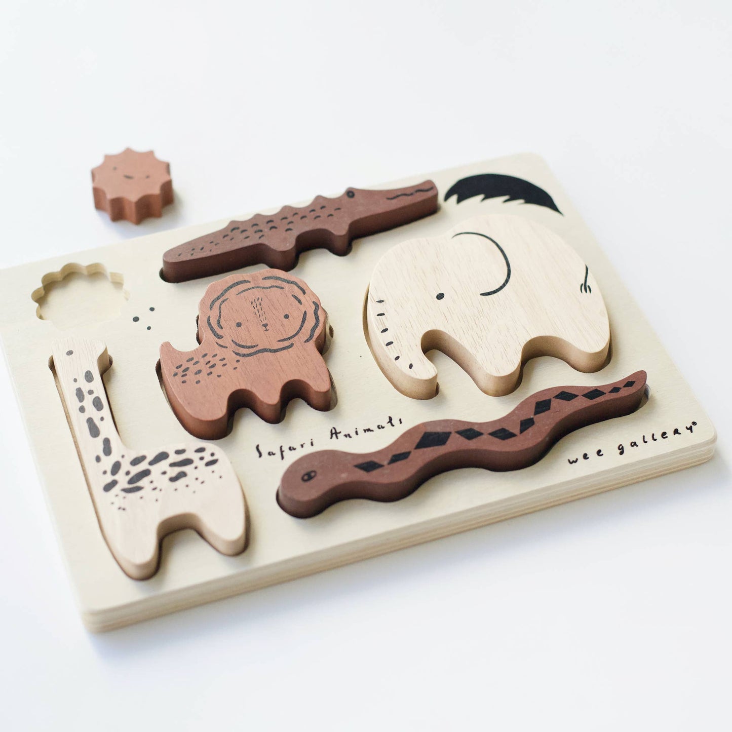 Wooden Tray Puzzle - Safari Animals - 2nd Edition