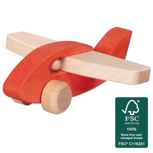 Red Wooden Airplane