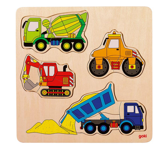 Puzzle building site vehicles