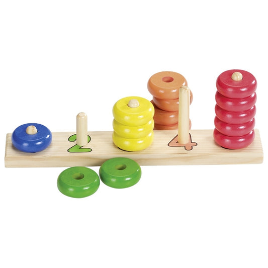 Learn to count with wooden rings