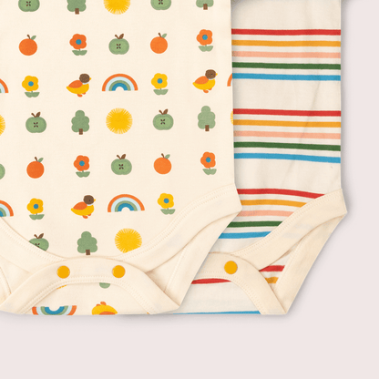 Lot de 2 bodies bébé bio Vintage Rainbows