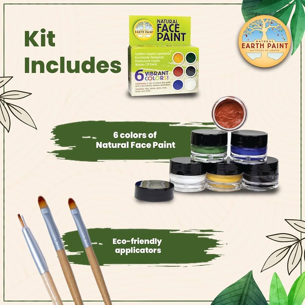 Natural face paint kit (6 colours)