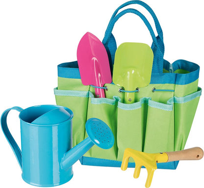 Herramientas de jardín con bolsa