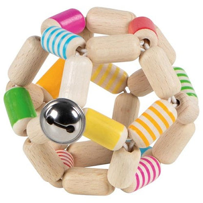 Balle élastique à anneau tactile, rayée