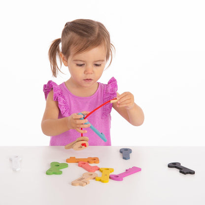 Rainbow wooden keys