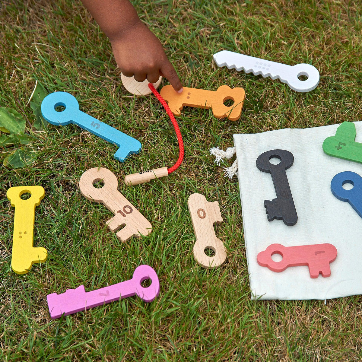Rainbow wooden keys