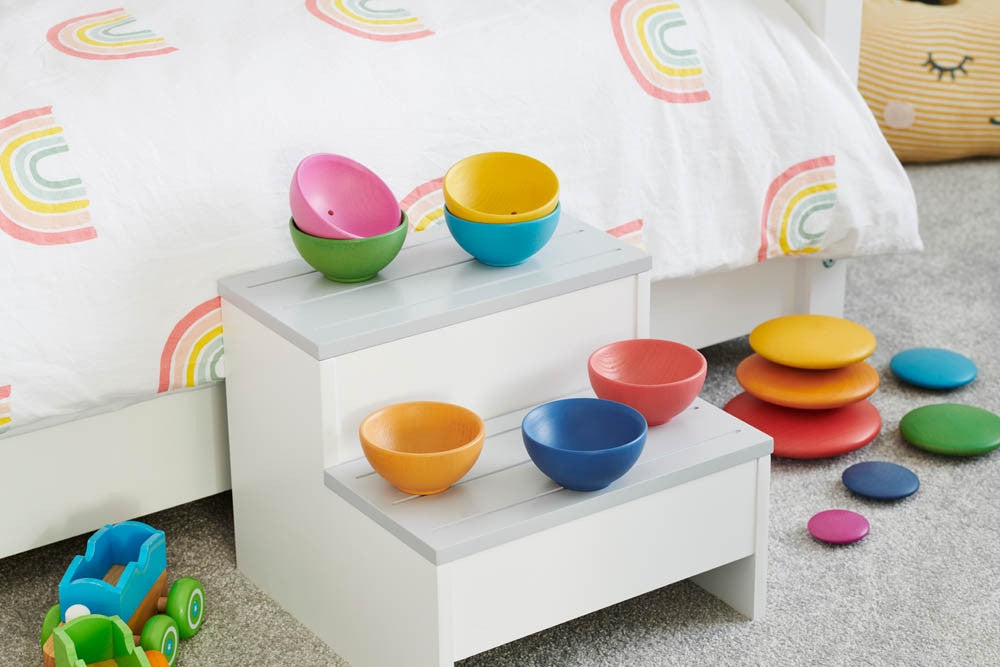 Rainbow Wooden Bowls